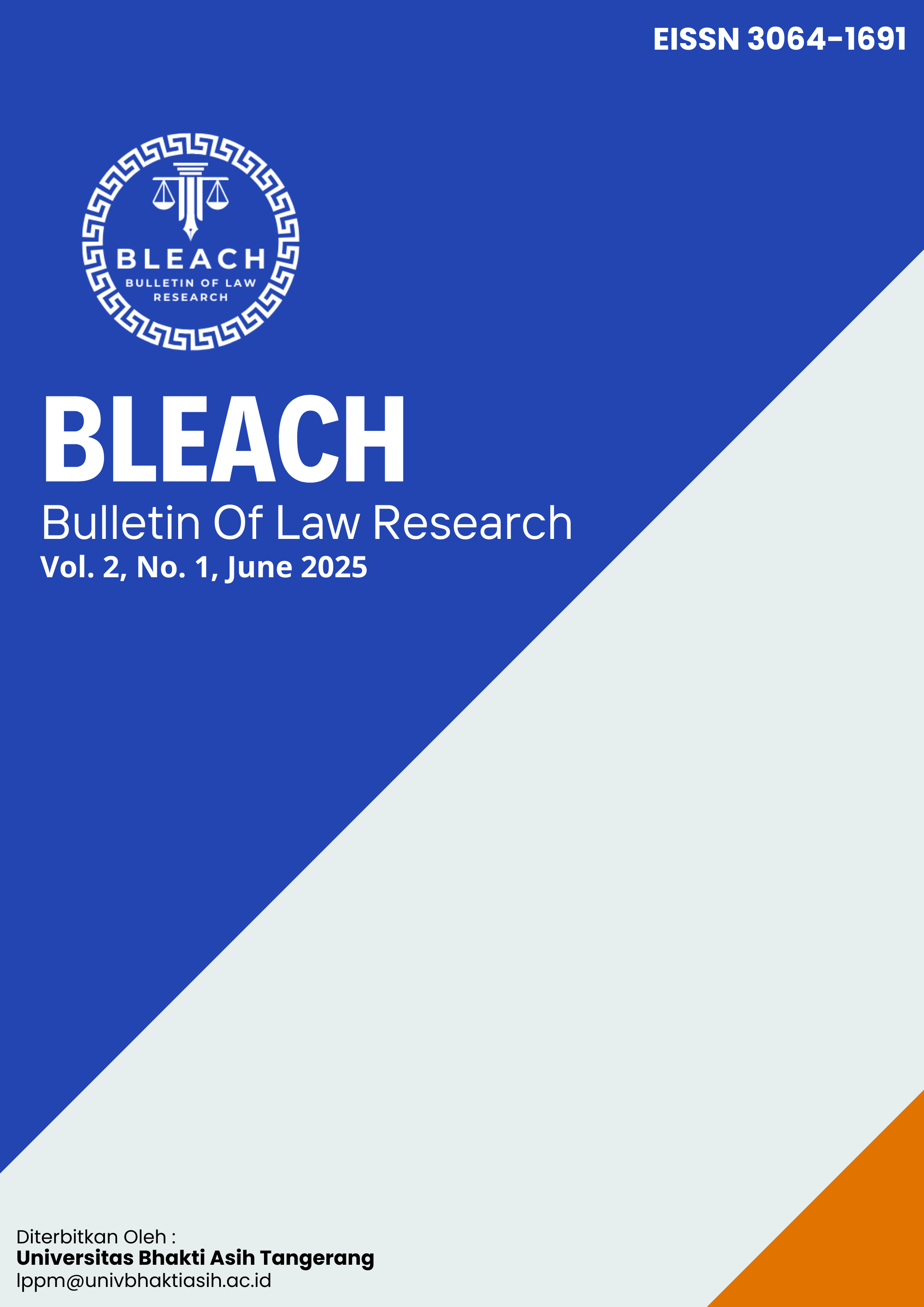 View Vol. 2 No. 1: Bleach: Bulletin of Law Research (2025 June)